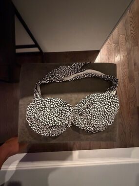 Smart & Sexy Black Bra with White Polka-Dot Trim
